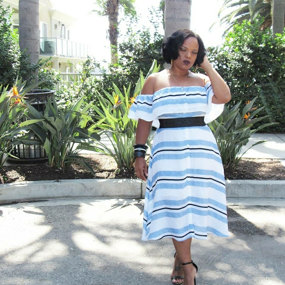 ots striped dress - Picture 3 of 6